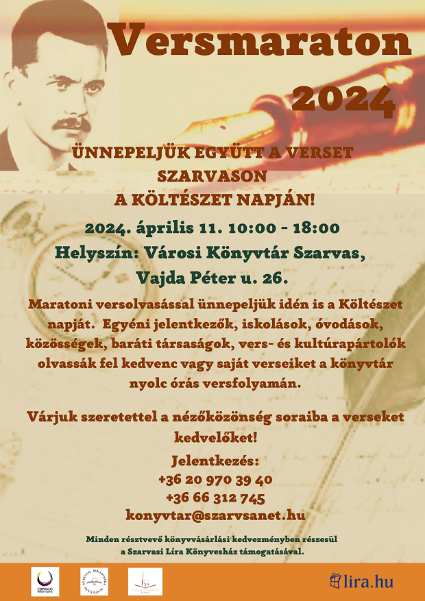Versmaraton 2024 @ Szarvasi Városi Könyvtár | Szarvas | Magyarország